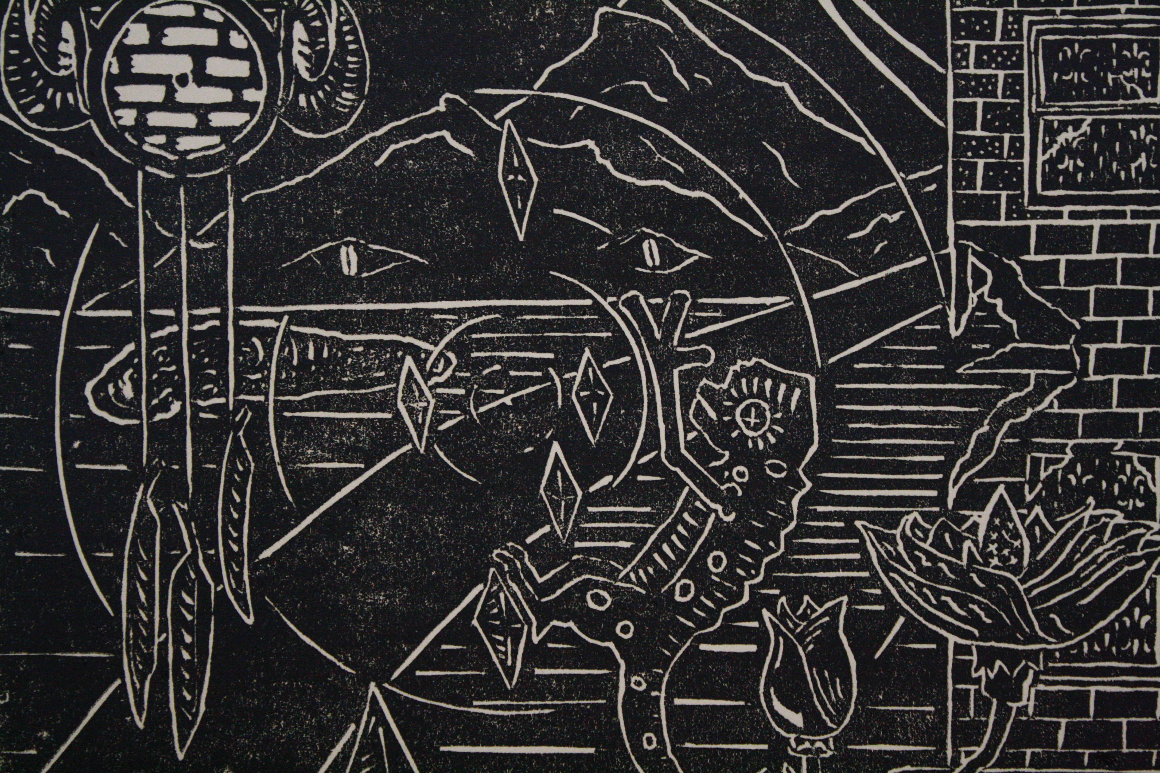 Lizard Desert Print print